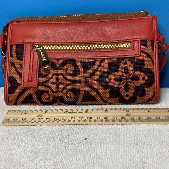 Spartina  Linen & Leather Small Purse Like New - Picture 4 of 4
